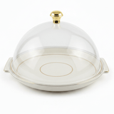 Christian Verucci Round Off-White Flat Plate with Clear Acrylic Dome Cover | Gold Knob Handle | 11.5 Inch | Elegant Serving Platter for Dates, Sweets & Pastries | Ideal for Majlis, Dining & Gifting - Al Kabayel Discount CentreChristian Verucci Round Off-White Flat Plate with Clear Acrylic Dome Cover | Gold Knob Handle | 11.5 Inch | Elegant Serving Platter for Dates, Sweets & Pastries | Ideal for Majlis, Dining & GiftingServing TrayCHRISTIAN VERUCCIAl Kabayel Discount Centre