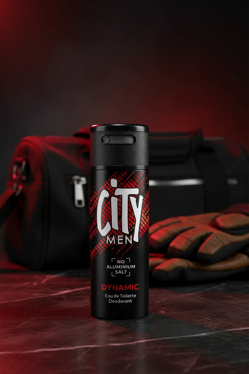 City Men Dynamic Eau de Toilette Deodorant Body Spray – 150ml
