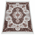 Classic Persian Medallion Carpet | White & Brown Floral Design | Soft Polyester Rug | 190cm × 130cm | - Al Kabayel Discount CentreClassic Persian Medallion Carpet | White & Brown Floral Design | Soft Polyester Rug | 190cm × 130cm |DoormatsAKDCAl Kabayel Discount Centre