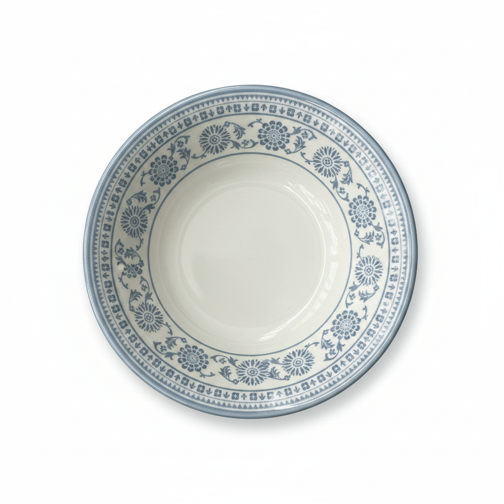 Claytan Off - White Round Ceramic Cereal Bowl with Light Blue Floral Design - 9.2 Inch - Al Kabayel Discount CentreClaytan Off - White Round Ceramic Cereal Bowl with Light Blue Floral Design - 9.2 InchPlatesCLAYTANAl Kabayel Discount Centre