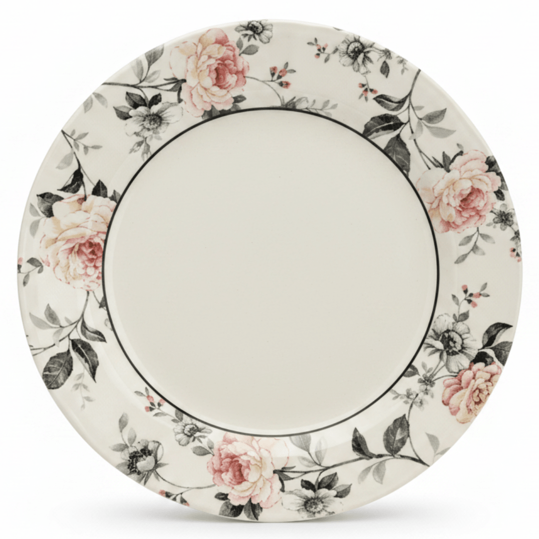 Claytan Off - White Round Ceramic Dinner Plate with Floral Design - 10.2 Inch - Al Kabayel Discount CentreClaytan Off - White Round Ceramic Dinner Plate with Floral Design - 10.2 InchPlatesCLAYTANAl Kabayel Discount Centre