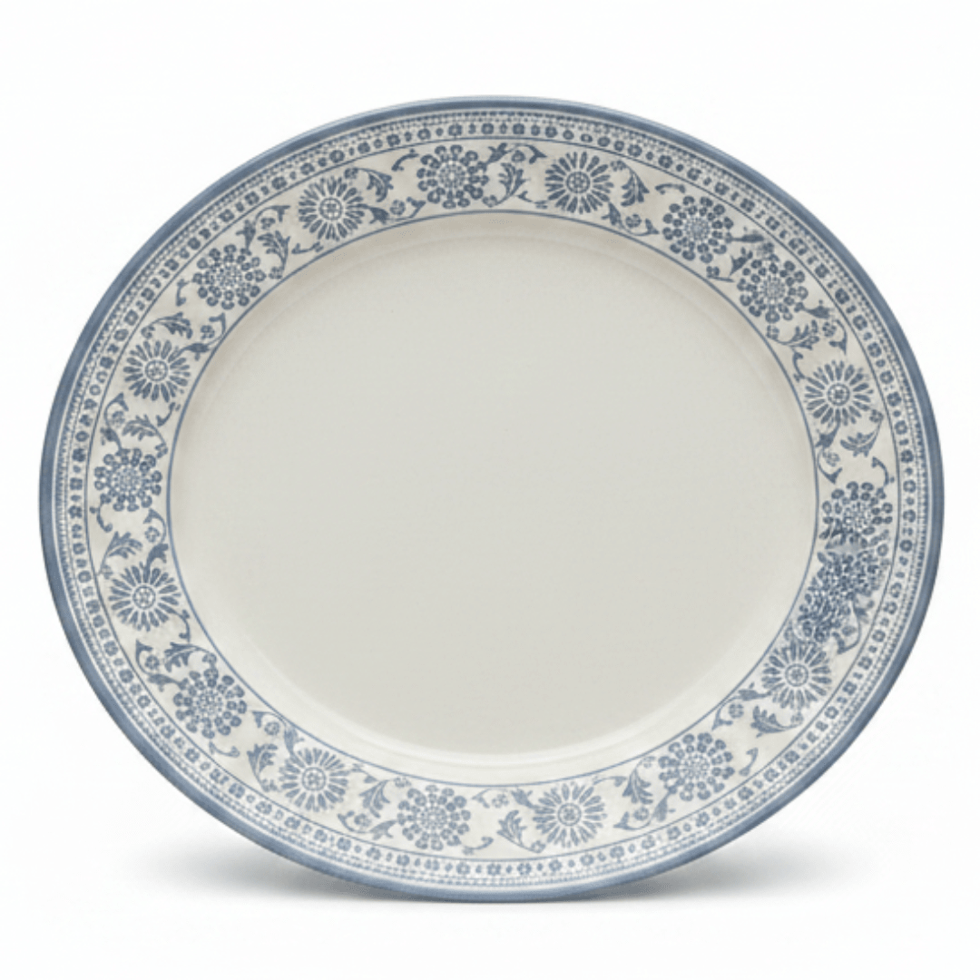 Claytan Off - White Round Ceramic Plate with Light Blue Floral Design - 12 Inch - Al Kabayel Discount CentreClaytan Off - White Round Ceramic Plate with Light Blue Floral Design - 12 InchPlatesCLAYTANAl Kabayel Discount Centre