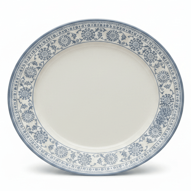 Claytan Off - White Round Ceramic Plate with Light Blue Floral Design - 12 Inch - Al Kabayel Discount CentreClaytan Off - White Round Ceramic Plate with Light Blue Floral Design - 12 InchPlatesCLAYTANAl Kabayel Discount Centre