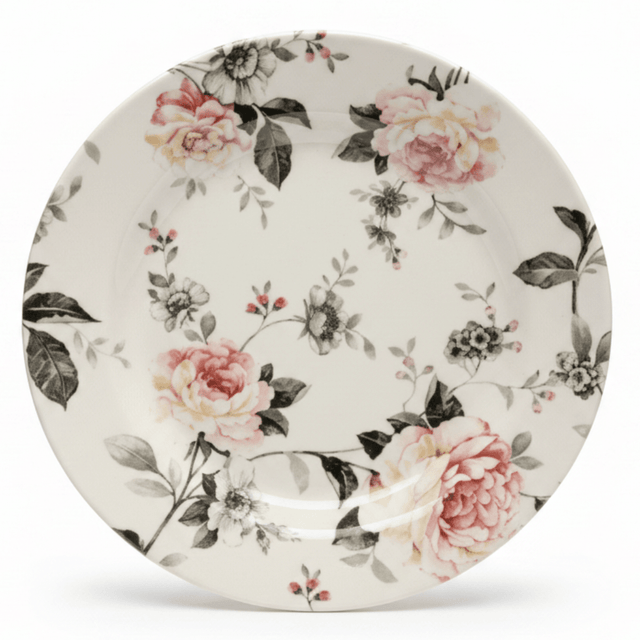 Claytan Off - White Round Ceramic Salad Plate with Floral Design - 8.1 Inch - Al Kabayel Discount CentreClaytan Off - White Round Ceramic Salad Plate with Floral Design - 8.1 InchPlatesCLAYTANAl Kabayel Discount Centre