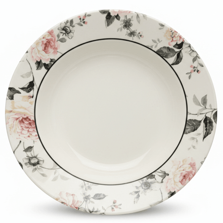 Claytan Off - White Round Ceramic Soup Plate with Floral Design - 9.2 Inch - Al Kabayel Discount CentreClaytan Off - White Round Ceramic Soup Plate with Floral Design - 9.2 InchPlatesCLAYTANAl Kabayel Discount Centre