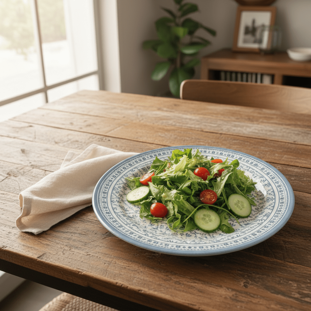 Claytan White Round Ceramic Salad Plate with Light Blue Floral Design - 8.2 Inch - Al Kabayel Discount CentreClaytan White Round Ceramic Salad Plate with Light Blue Floral Design - 8.2 InchPlatesCLAYTANAl Kabayel Discount Centre