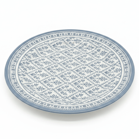 Claytan White Round Ceramic Salad Plate with Light Blue Floral Design - 8.2 Inch - Al Kabayel Discount CentreClaytan White Round Ceramic Salad Plate with Light Blue Floral Design - 8.2 InchPlatesCLAYTANAl Kabayel Discount Centre