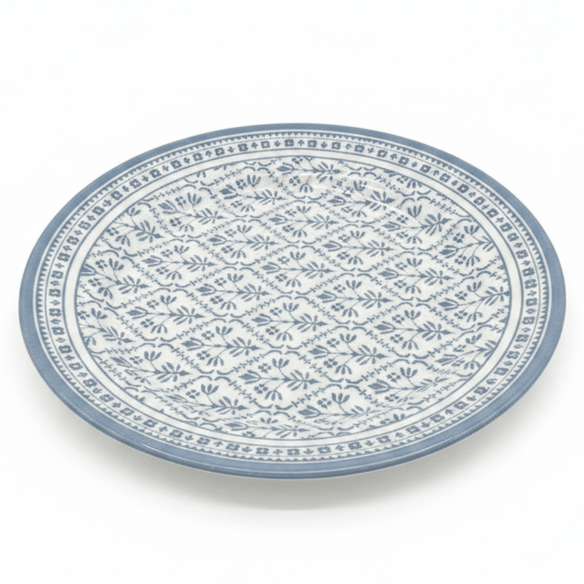 Claytan White Round Ceramic Salad Plate with Light Blue Floral Design - 8.2 Inch - Al Kabayel Discount CentreClaytan White Round Ceramic Salad Plate with Light Blue Floral Design - 8.2 InchPlatesCLAYTANAl Kabayel Discount Centre