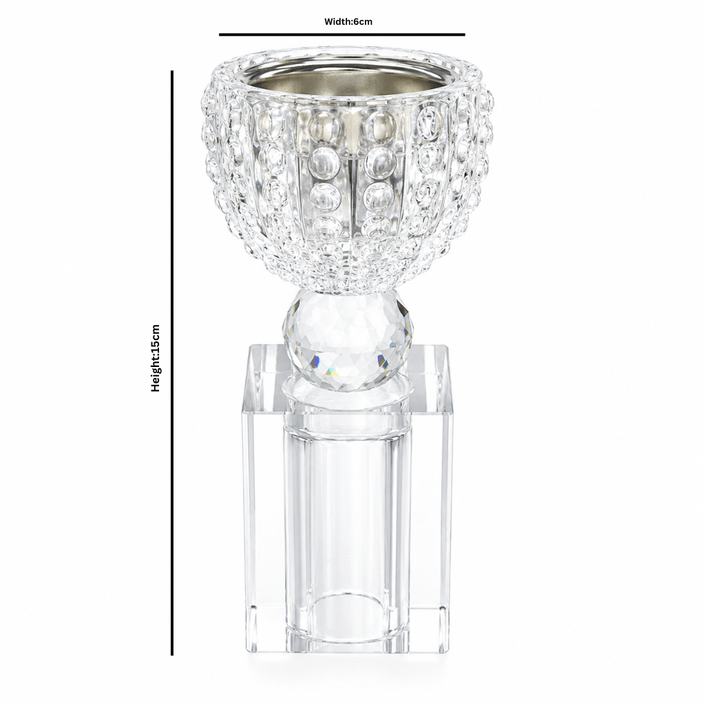 Clear Crystal Glass Incense Burner - 15×6 cm - Al Kabayel Discount CentreClear Crystal Glass Incense Burner - 15×6 cmIncense BurnersAKDCAl Kabayel Discount Centre