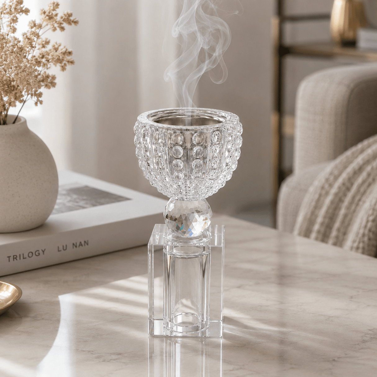 Clear Crystal Glass Incense Burner - 15×6 cm - Al Kabayel Discount CentreClear Crystal Glass Incense Burner - 15×6 cmIncense BurnersAKDCAl Kabayel Discount Centre