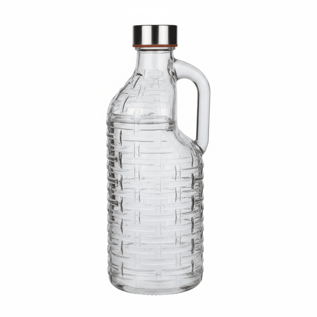 Clear Glass Bottle with Handle - 1 Litre - Al Kabayel Discount CentreClear Glass Bottle with Handle - 1 LitreWater BottlesAKDCAl Kabayel Discount Centre