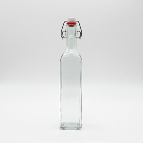 Clear Glass Oil Bottle with Swing Top Stopper – 300ml - Al Kabayel Discount CentreClear Glass Oil Bottle with Swing Top Stopper – 300mlOil DispensersAKDCAl Kabayel Discount Centre