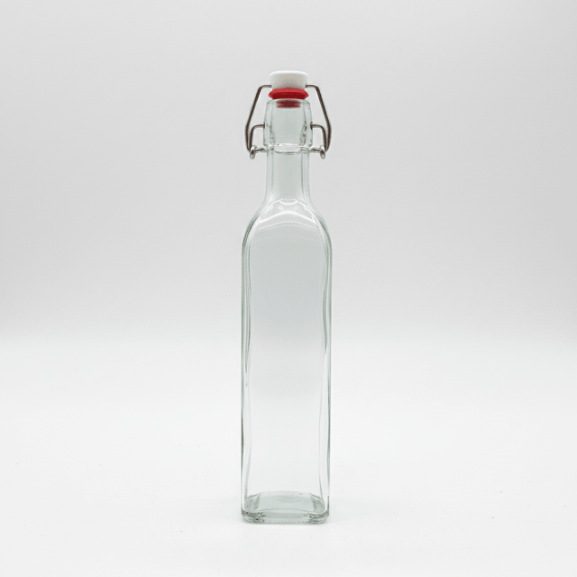 Clear Glass Oil Bottle with Swing Top Stopper – 300ml - Al Kabayel Discount CentreClear Glass Oil Bottle with Swing Top Stopper – 300mlOil DispensersAKDCAl Kabayel Discount Centre