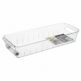 Clear plastic storage bin with weels and divider 38*13cm - Al Kabayel Discount CentreClear plastic storage bin with weels and divider 38*13cmOrganizers & AccessoriesAKDCAl Kabayel Discount Centre