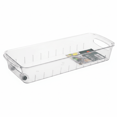 Clear plastic storage bin with weels and divider 38*13cm - Al Kabayel Discount CentreClear plastic storage bin with weels and divider 38*13cmOrganizers & AccessoriesAKDCAl Kabayel Discount Centre