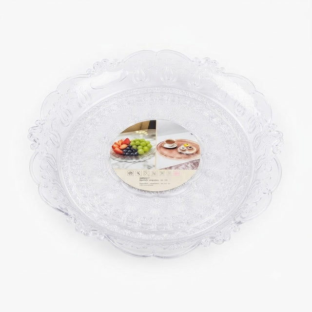 Clear Round Plastic Fruit Plate - 38 cm - Al Kabayel Discount CentreClear Round Plastic Fruit Plate - 38 cmServing TraysAKDCAl Kabayel Discount Centre