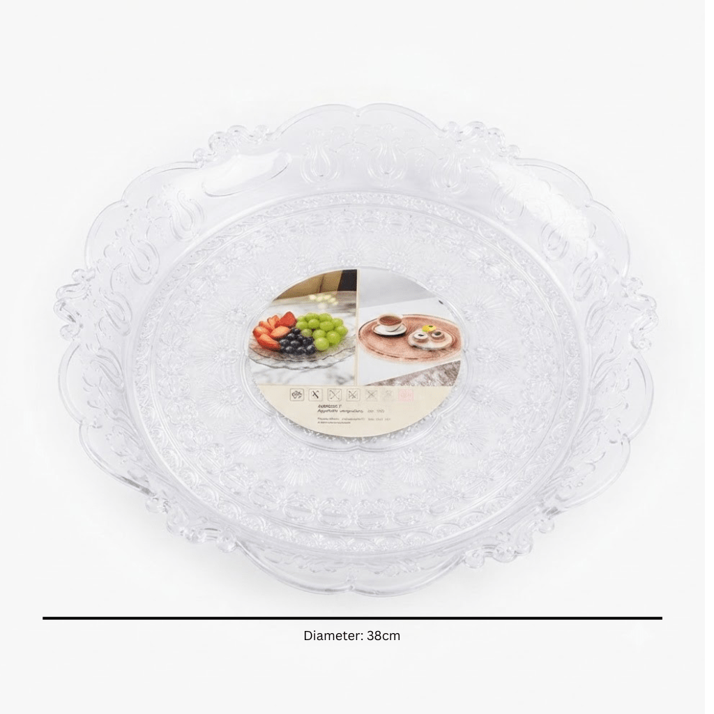 Clear Round Plastic Fruit Plate - 38 cm - Al Kabayel Discount CentreClear Round Plastic Fruit Plate - 38 cmServing TraysAKDCAl Kabayel Discount Centre