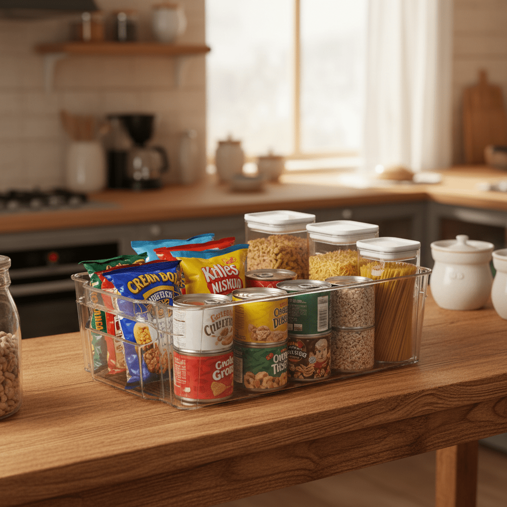 Clear Storage Bin with Handles — 32×15.5cm | Fridge & Pantry Organizer - Al Kabayel Discount CentreClear Storage Bin with Handles — 32×15.5cm | Fridge & Pantry OrganizerOrganizers & AccessoriesAKDCAl Kabayel Discount Centre