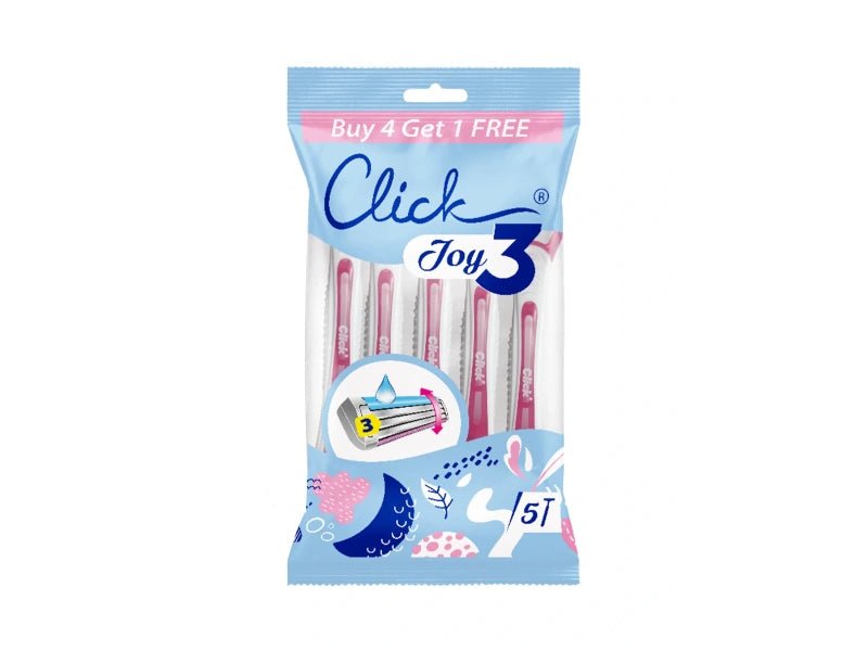 Click Joy 3 Blade Disposable Razors - 5PCS - Al Kabayel Discount CentreClick Joy 3 Blade Disposable Razors - 5PCSPersonal Care & Styling ToolsCLICK JOYAl Kabayel Discount Centre