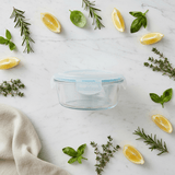 Cloc Medium Round Glass Storage Container with Airtight Lock Lid – Ideal for Food Preservation – 950 ml - Al Kabayel Discount CentreCloc Medium Round Glass Storage Container with Airtight Lock Lid – Ideal for Food Preservation – 950 mlFood ContainersYUNIVERSEAl Kabayel Discount Centre
