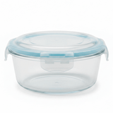 Cloc Medium Round Glass Storage Container with Airtight Lock Lid – Ideal for Food Preservation – 950 ml - Al Kabayel Discount CentreCloc Medium Round Glass Storage Container with Airtight Lock Lid – Ideal for Food Preservation – 950 mlFood ContainersYUNIVERSEAl Kabayel Discount Centre