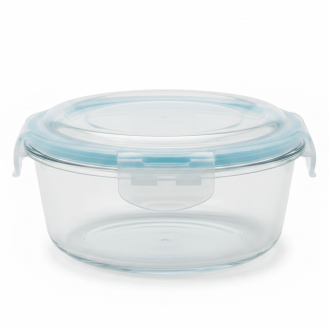 Cloc Medium Round Glass Storage Container with Airtight Lock Lid – Ideal for Food Preservation – 950 ml - Al Kabayel Discount CentreCloc Medium Round Glass Storage Container with Airtight Lock Lid – Ideal for Food Preservation – 950 mlFood ContainersYUNIVERSEAl Kabayel Discount Centre