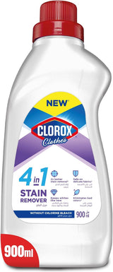 Clorox Clothes 4 - in - 1 Stain Remover 900ml, Without Chlorine Bleach, Keep Whites Like New - Al Kabayel Discount CentreClorox Clothes 4 - in - 1 Stain Remover 900ml, Without Chlorine Bleach, Keep Whites Like NewLaundry CareCLOROXAl Kabayel Discount Centre