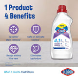 Clorox Clothes 4 - in - 1 Stain Remover 900ml, Without Chlorine Bleach, Keep Whites Like New - Al Kabayel Discount CentreClorox Clothes 4 - in - 1 Stain Remover 900ml, Without Chlorine Bleach, Keep Whites Like NewLaundry CareCLOROXAl Kabayel Discount Centre