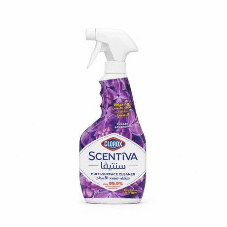 Clorox Scentiva Multi Surface Cleaner Tuscan Lavender Bleach Free Disinfectant Spray - 500 ml - Al Kabayel Discount CentreClorox Scentiva Multi Surface Cleaner Tuscan Lavender Bleach Free Disinfectant Spray - 500 mlHousehold CleaningCLOROXAl Kabayel Discount Centre