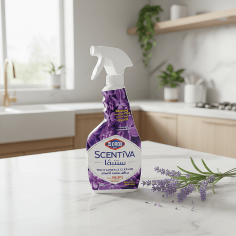 Clorox Scentiva Multi Surface Cleaner Tuscan Lavender Bleach Free Disinfectant Spray - 500 ml - Al Kabayel Discount CentreClorox Scentiva Multi Surface Cleaner Tuscan Lavender Bleach Free Disinfectant Spray - 500 mlHousehold CleaningCLOROXAl Kabayel Discount Centre