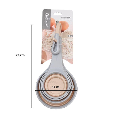 COCICOKI 4pcs Measuring Cups (1/4Cup, 1/3Cup, 1/2Cup, 1Cup), Peach and Grey - Al Kabayel Discount CentreCOCICOKI 4pcs Measuring Cups (1/4Cup, 1/3Cup, 1/2Cup, 1Cup), Peach and GreyCookware AccessoriesCOCICOKIAl Kabayel Discount Centre