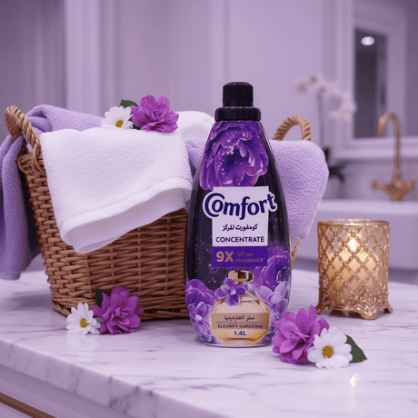 Comfort Concentrate Fabric Softener 1.4L, Elegant Gardenia, 9X Fragrance, Colour Protection and Superior Softness - Al Kabayel Discount CentreComfort Concentrate Fabric Softener 1.4L, Elegant Gardenia, 9X Fragrance, Colour Protection and Superior SoftnessLaundry CareCOMFORTAl Kabayel Discount Centre