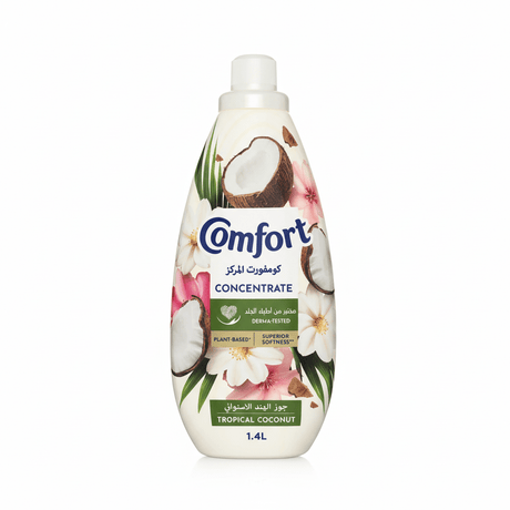 Comfort Concentrate Fabric Softener 1.4L, Tropical Coconut, Plant Based, Superior Softness - Al Kabayel Discount CentreComfort Concentrate Fabric Softener 1.4L, Tropical Coconut, Plant Based, Superior SoftnessLaundry CareCOMFORTAl Kabayel Discount Centre