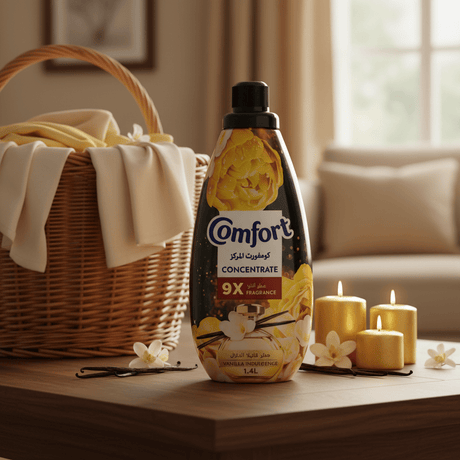 Comfort Concentrate Fabric Softener 1.4L, Vanilla Indulgence, 9X Fragrance, Colour Protection and Superior Softness - Al Kabayel Discount CentreComfort Concentrate Fabric Softener 1.4L, Vanilla Indulgence, 9X Fragrance, Colour Protection and Superior SoftnessLaundry CareCOMFORTAl Kabayel Discount Centre