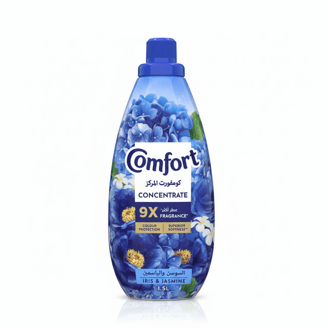 Comfort Concentrate Fabric Softener 1.5L, Iris & Jasmine, 9X Fragrance, Colour Protection and Superior Softness - Al Kabayel Discount CentreComfort Concentrate Fabric Softener 1.5L, Iris & Jasmine, 9X Fragrance, Colour Protection and Superior SoftnessLaundry CareCOMFORTAl Kabayel Discount Centre