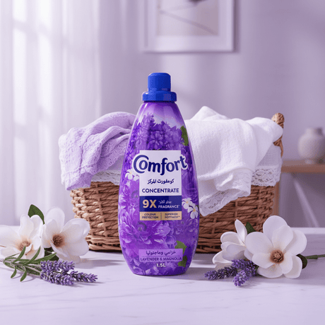 Comfort Concentrate Fabric Softener 1.5L, Lavender & Magnolia, 9X Fragrance, Colour Protection and Superior Softness - Al Kabayel Discount CentreComfort Concentrate Fabric Softener 1.5L, Lavender & Magnolia, 9X Fragrance, Colour Protection and Superior SoftnessLaundry CareCOMFORTAl Kabayel Discount Centre