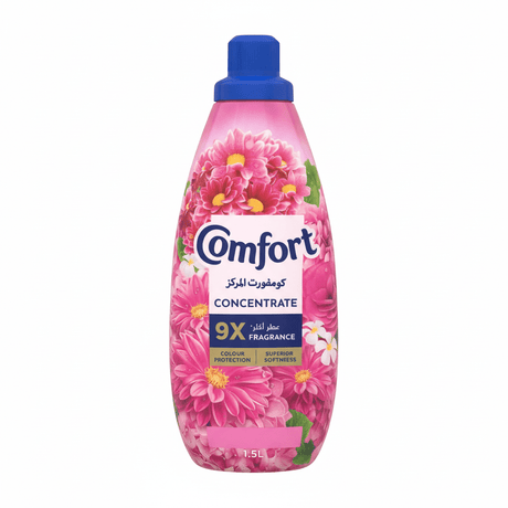 Comfort Concentrate Fabric Softener 1.5L, Orchid & Musk, 9X Fragrance, Colour Protection and Superior Softness - Al Kabayel Discount CentreComfort Concentrate Fabric Softener 1.5L, Orchid & Musk, 9X Fragrance, Colour Protection and Superior SoftnessLaundry CareCOMFORTAl Kabayel Discount Centre