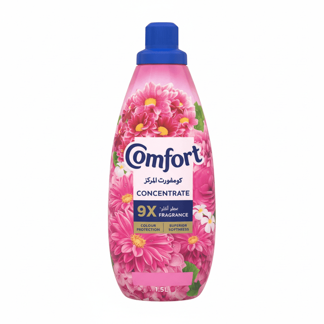 Comfort Concentrate Fabric Softener 1.5L, Orchid & Musk, 9X Fragrance, Colour Protection and Superior Softness - Al Kabayel Discount CentreComfort Concentrate Fabric Softener 1.5L, Orchid & Musk, 9X Fragrance, Colour Protection and Superior SoftnessLaundry CareCOMFORTAl Kabayel Discount Centre