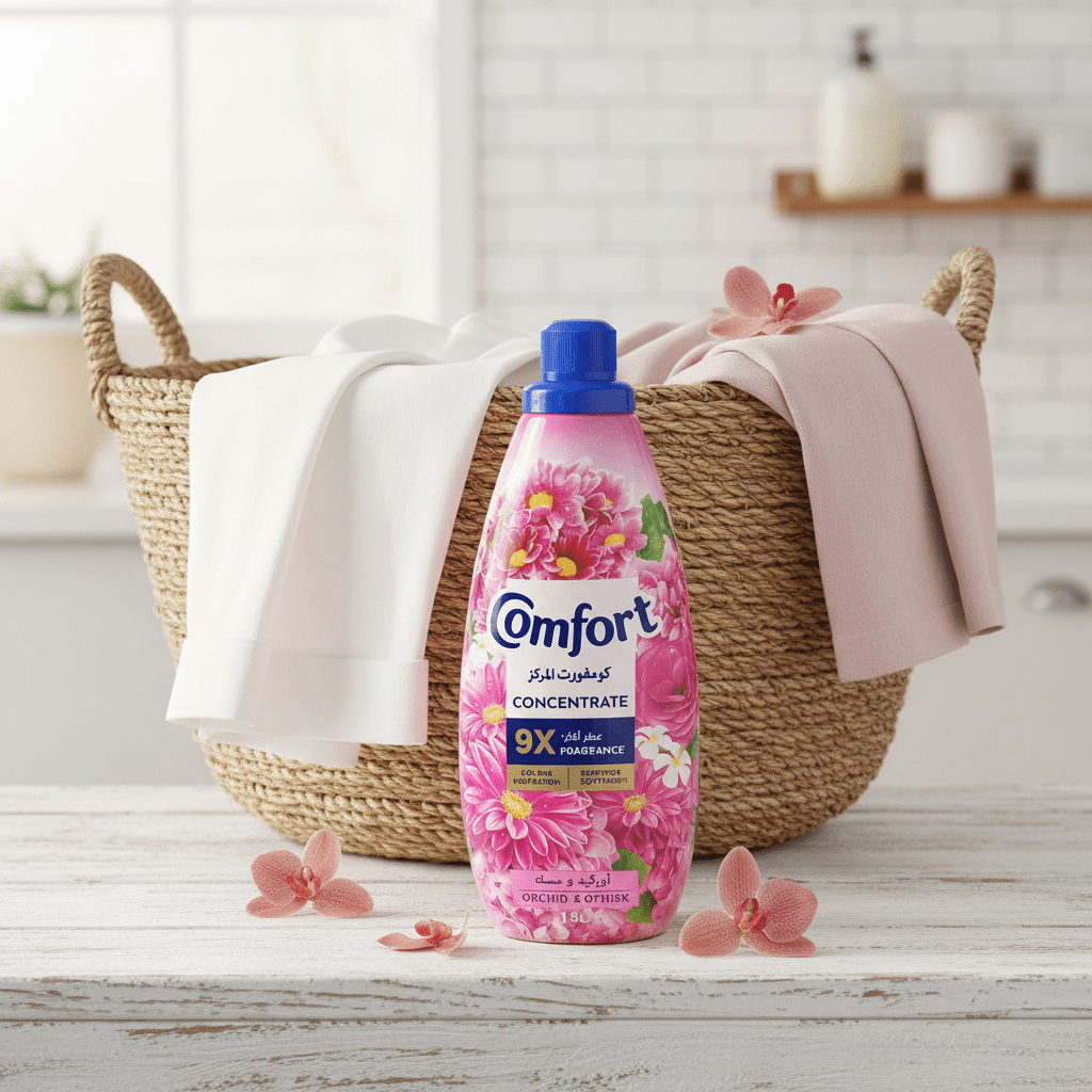 Comfort Concentrate Fabric Softener 1.5L, Orchid & Musk, 9X Fragrance, Colour Protection and Superior Softness - Al Kabayel Discount CentreComfort Concentrate Fabric Softener 1.5L, Orchid & Musk, 9X Fragrance, Colour Protection and Superior SoftnessLaundry CareCOMFORTAl Kabayel Discount Centre