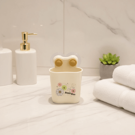 Compact Cream Plastic Toothbrush Holder for Bathroom Counter Organization – 10 × 10 cm - Al Kabayel Discount CentreCompact Cream Plastic Toothbrush Holder for Bathroom Counter Organization – 10 × 10 cmOrganizers & AccessoriesAKDCAl Kabayel Discount Centre