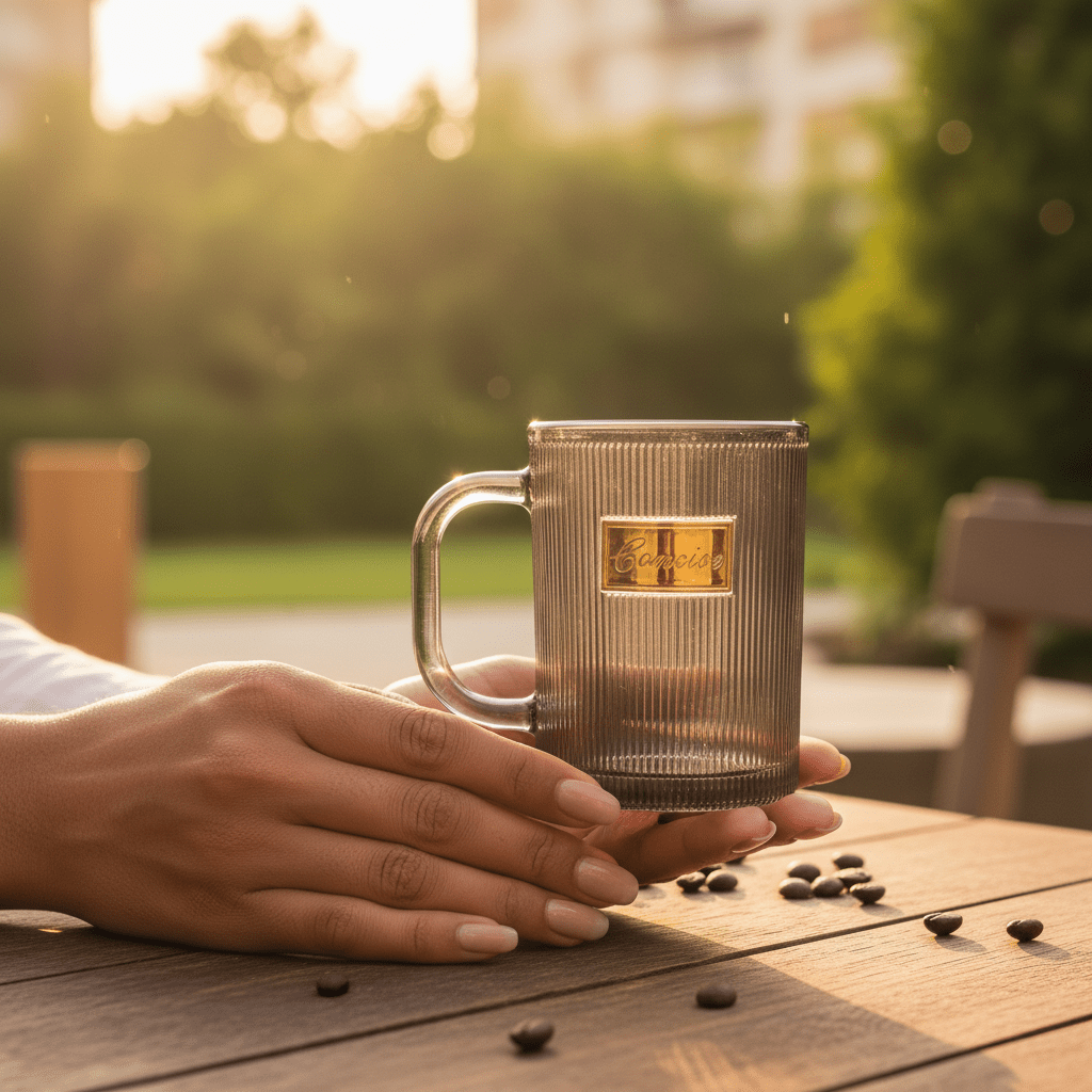 Concise Tinted Black Ribbed Glass Mug – 300ml - Al Kabayel Discount CentreConcise Tinted Black Ribbed Glass Mug – 300mlMugsConciseAl Kabayel Discount Centre