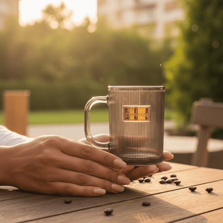 Concise Tinted Black Ribbed Glass Mug – 300ml - Al Kabayel Discount CentreConcise Tinted Black Ribbed Glass Mug – 300mlMugsConciseAl Kabayel Discount Centre