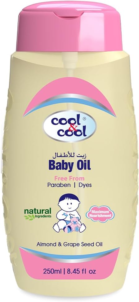 Cool & Cool Baby Oil – 250ml | Paraben & Dye Free | Almond & Grape Seed Oil - Al Kabayel Discount CentreCool & Cool Baby Oil – 250ml | Paraben & Dye Free | Almond & Grape Seed OilBaby ProductsCOOL & COOLAl Kabayel Discount Centre