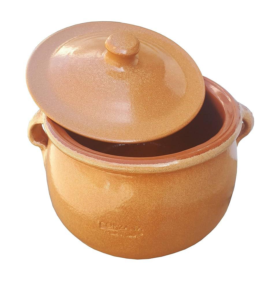 CORZANA Clay Cooking Pot with Lid 22.5cm - Made in Spain - Al Kabayel Discount CentreCORZANA Clay Cooking Pot with Lid 22.5cm - Made in SpainCasserolesCORZANAAl Kabayel Discount Centre