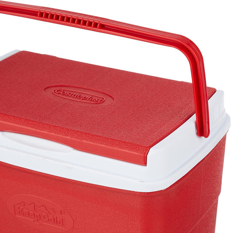COSMOPLAST Picnic Ice Box 10 Liter, Hold upto 17 Cans, Keep Ice upto 2 Days, Red - Al Kabayel Discount CentreCOSMOPLAST Picnic Ice Box 10 Liter, Hold upto 17 Cans, Keep Ice upto 2 Days, RedCoolersCOSMOPLASTAl Kabayel Discount Centre