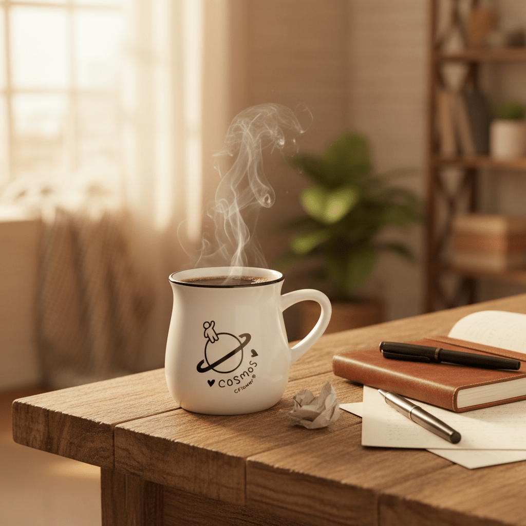 Cosmos Ceramic Mug – White Porcelain with Black Rim & Planet Print | 100ml - Al Kabayel Discount CentreCosmos Ceramic Mug – White Porcelain with Black Rim & Planet Print | 100mlMugsAKDCAl Kabayel Discount Centre