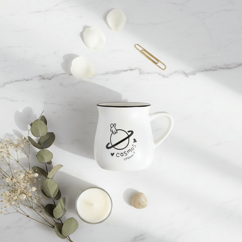Cosmos Ceramic Mug – White Porcelain with Black Rim & Planet Print | 100ml - Al Kabayel Discount CentreCosmos Ceramic Mug – White Porcelain with Black Rim & Planet Print | 100mlMugsAKDCAl Kabayel Discount Centre