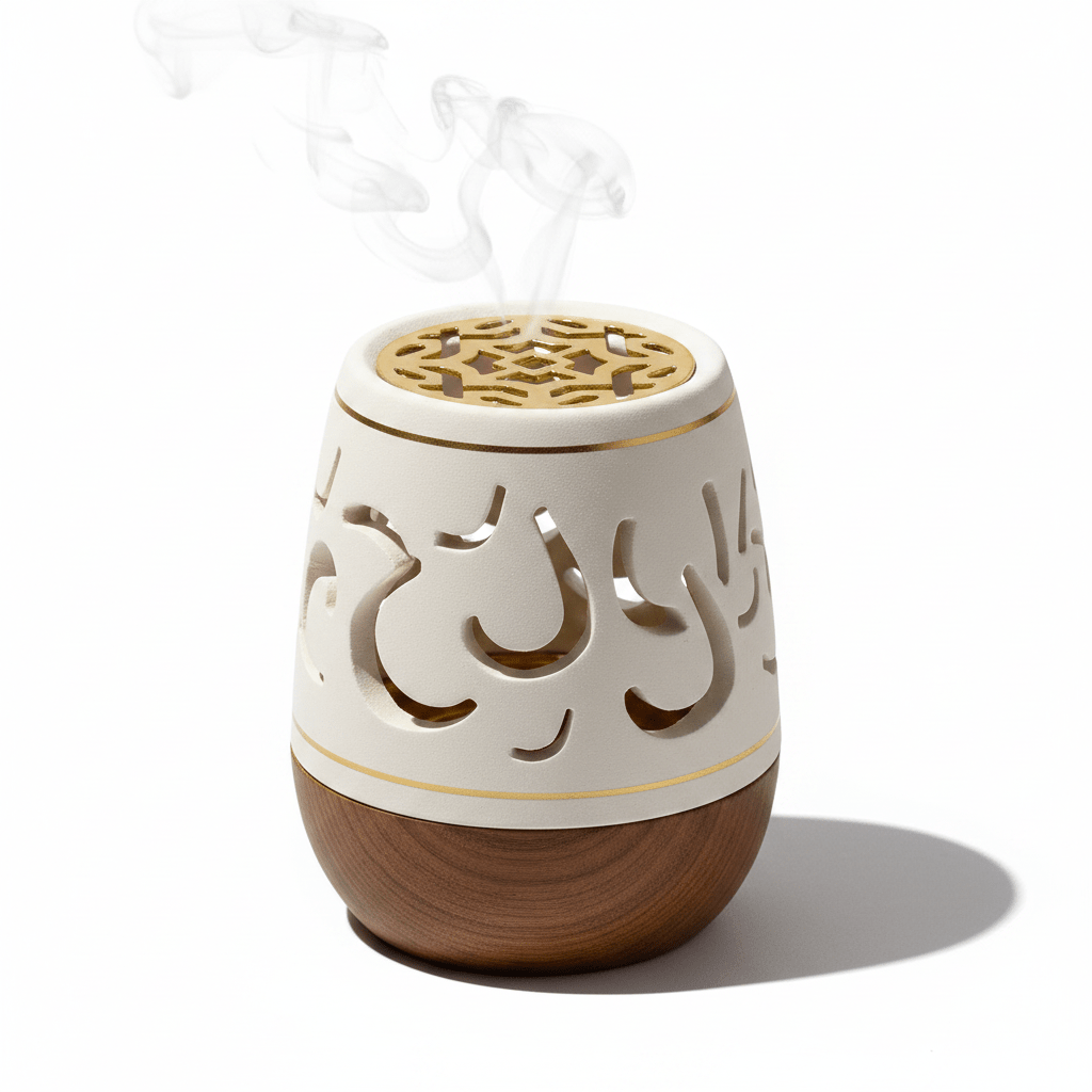 Cream & Brown Chalk Incense Burner | Arabesque Lattice Design | 10cm - Al Kabayel Discount CentreCream & Brown Chalk Incense Burner | Arabesque Lattice Design | 10cmIncense BurnerAKDCAl Kabayel Discount Centre