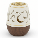 Cream & Brown Chalk Incense Burner | Arabesque Lattice Design | 10cm - Al Kabayel Discount CentreCream & Brown Chalk Incense Burner | Arabesque Lattice Design | 10cmIncense BurnerAKDCAl Kabayel Discount Centre