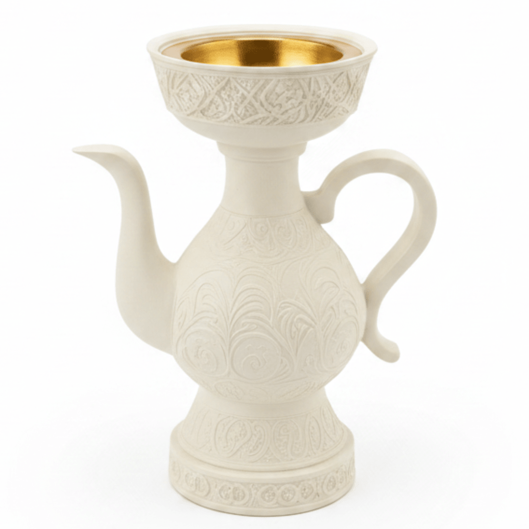 Cream Chalk Arabic Incense Burner | Ornate Floral Engraving | 18cm - Al Kabayel Discount CentreCream Chalk Arabic Incense Burner | Ornate Floral Engraving | 18cmIncense BurnerAKDCAl Kabayel Discount Centre